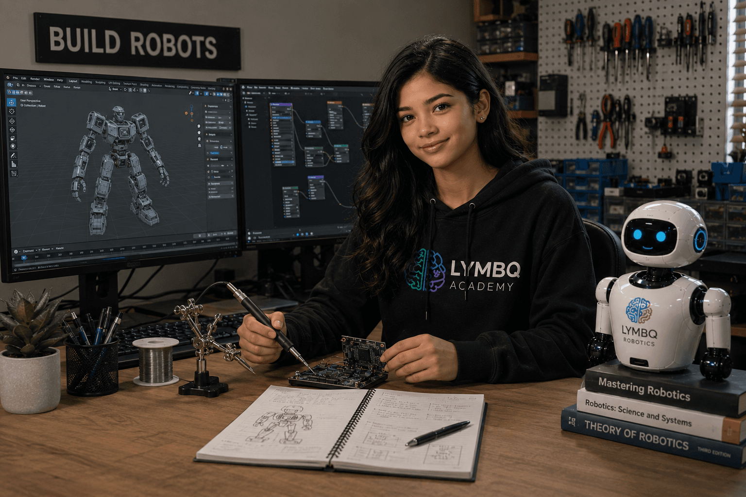 Illustration of a robotics project path